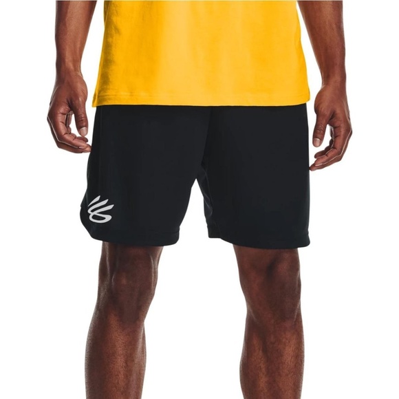 Under Armour Curry Brand UNDRT Splash Shorts 1362002 001 (Black/White) - Picture 2 of 9